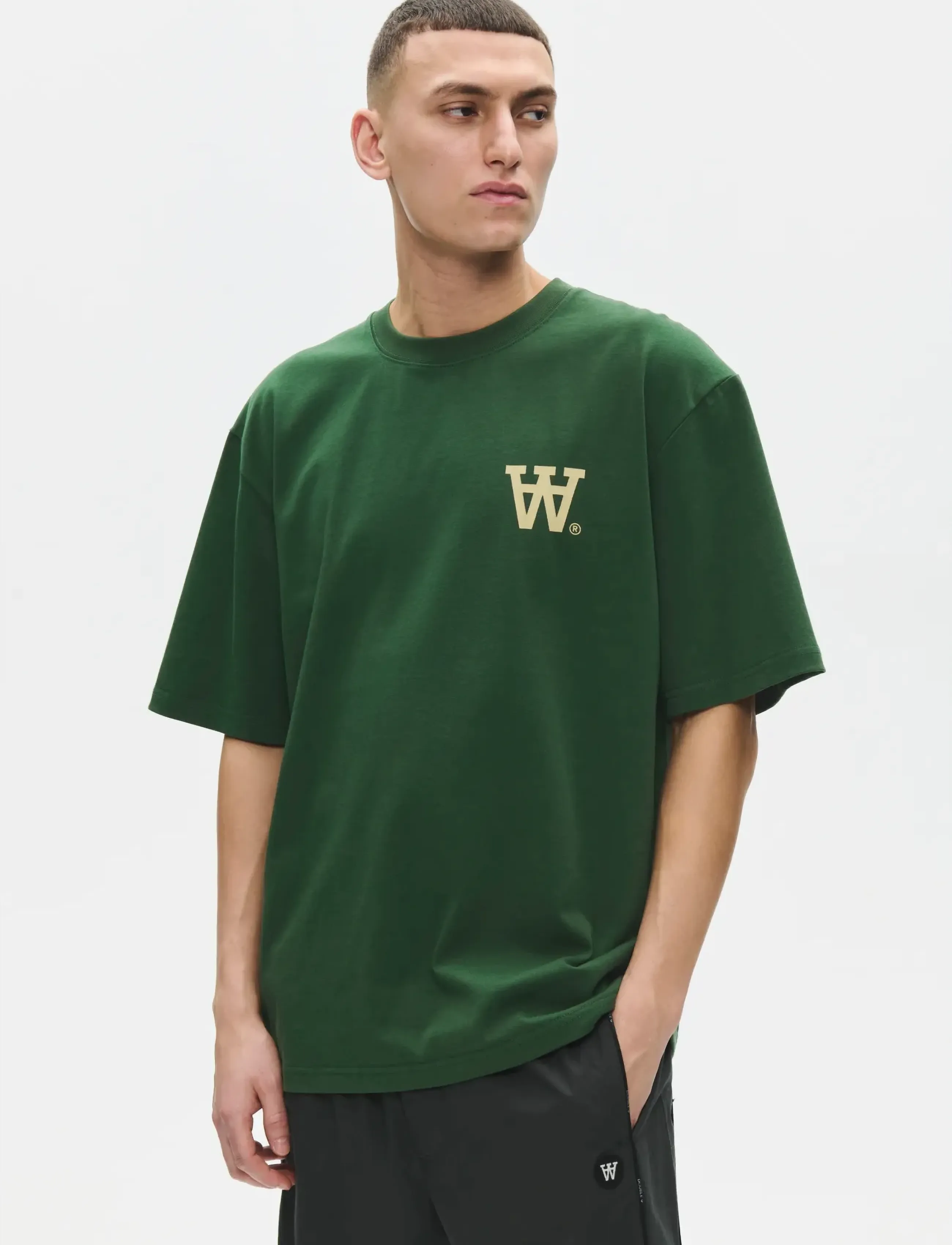 WOOD WOOD WWLiam tee AAchest 25220 - Tøj - EDEN / green