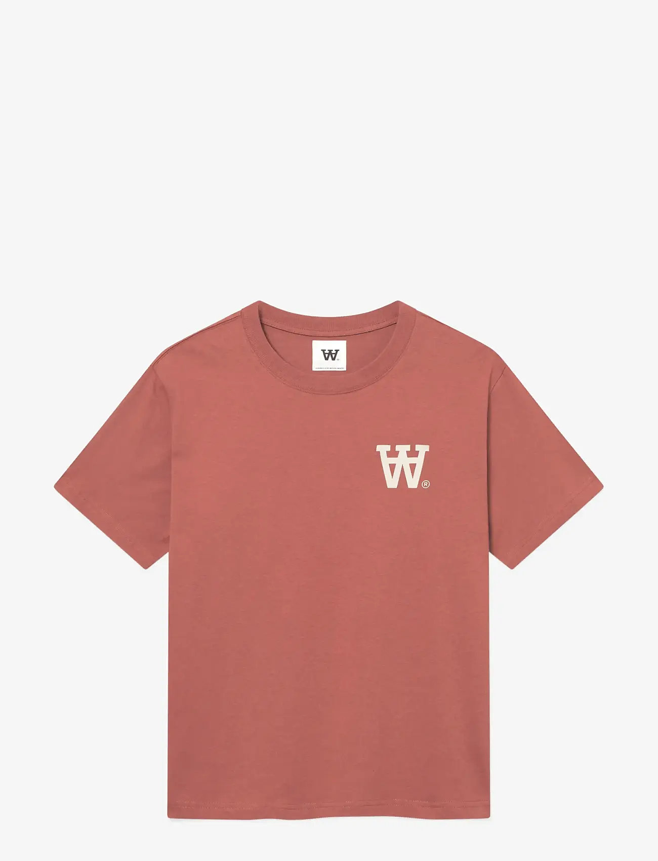WOOD WOOD - WWLiam tee AAchest 25220 - short-sleeved t-shirts - mahogany - 1
