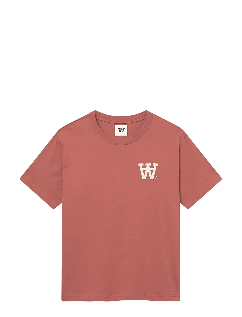 WOOD WOOD - WWLiam tee AAchest 25220 - short-sleeved t-shirts - mahogany - 1