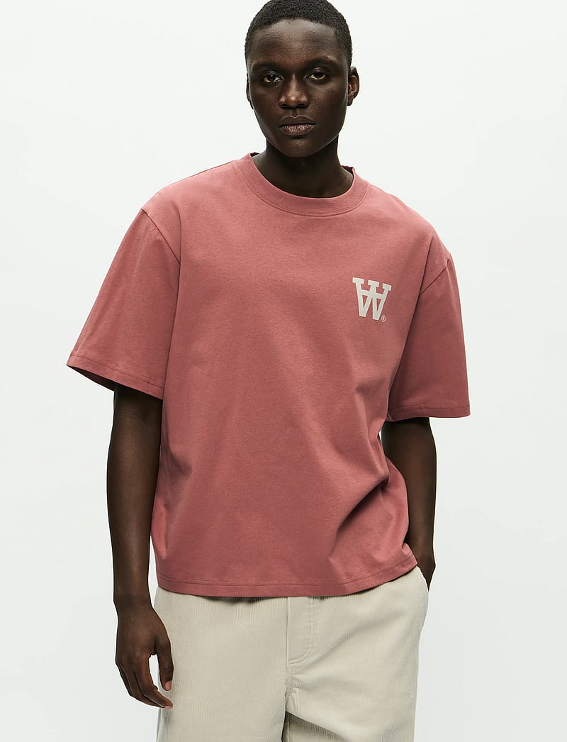 WOOD WOOD - WWLiam tee AAchest 25220 - short-sleeved t-shirts - mahogany - 0