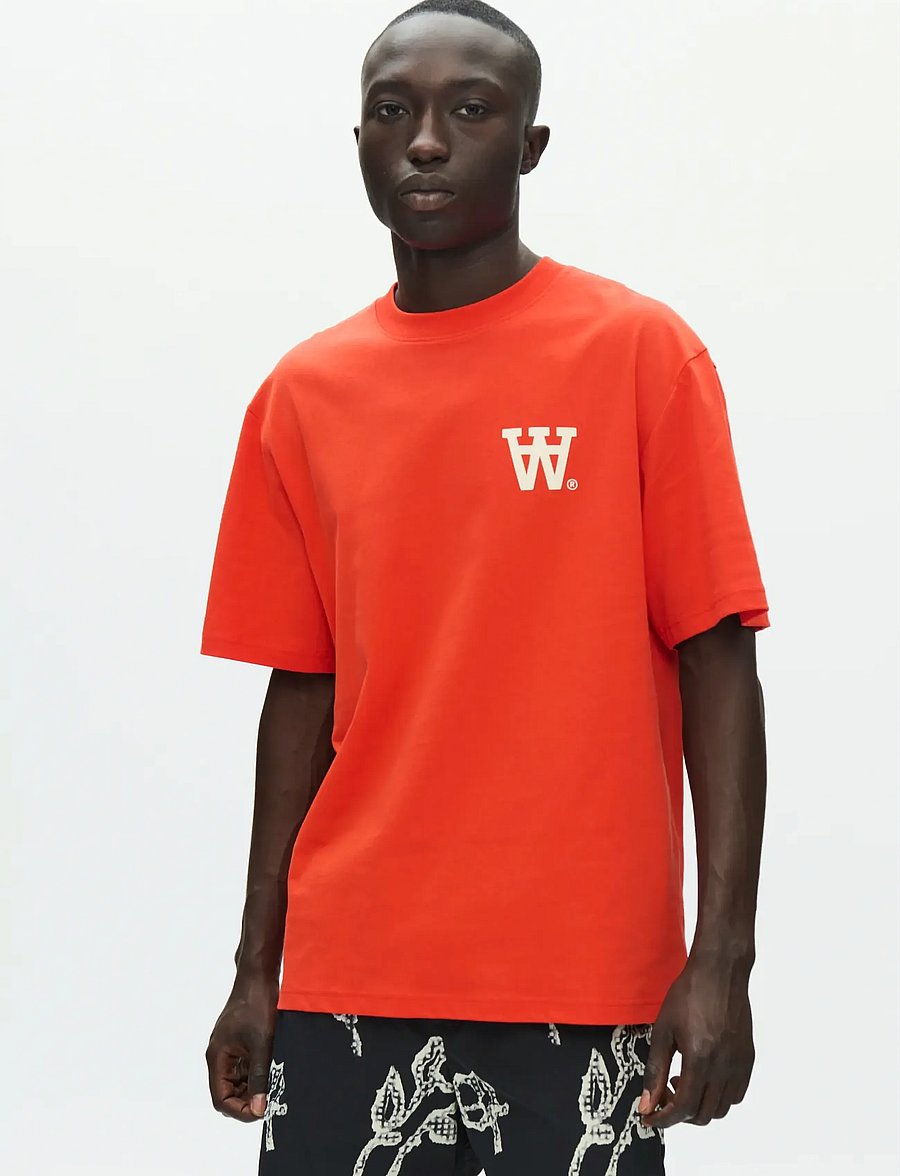 WOOD WOOD - WWLiam tee AAchest 25220 - kurzärmelige t-shirts - poinciana - 0