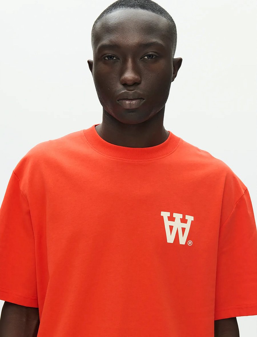 WOOD WOOD - WWLiam tee AAchest 25220 - kurzärmelige t-shirts - poinciana - 5
