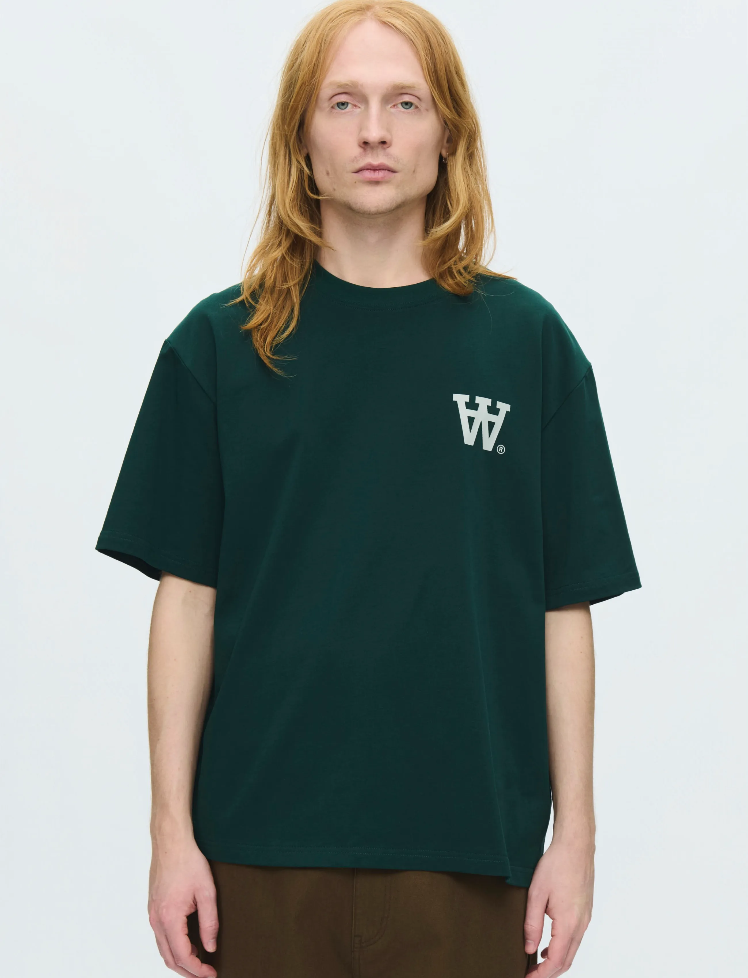 WOOD WOOD WWLiam tee AAchest 25220 - T-shirts - PONDEROSA PINE / green
