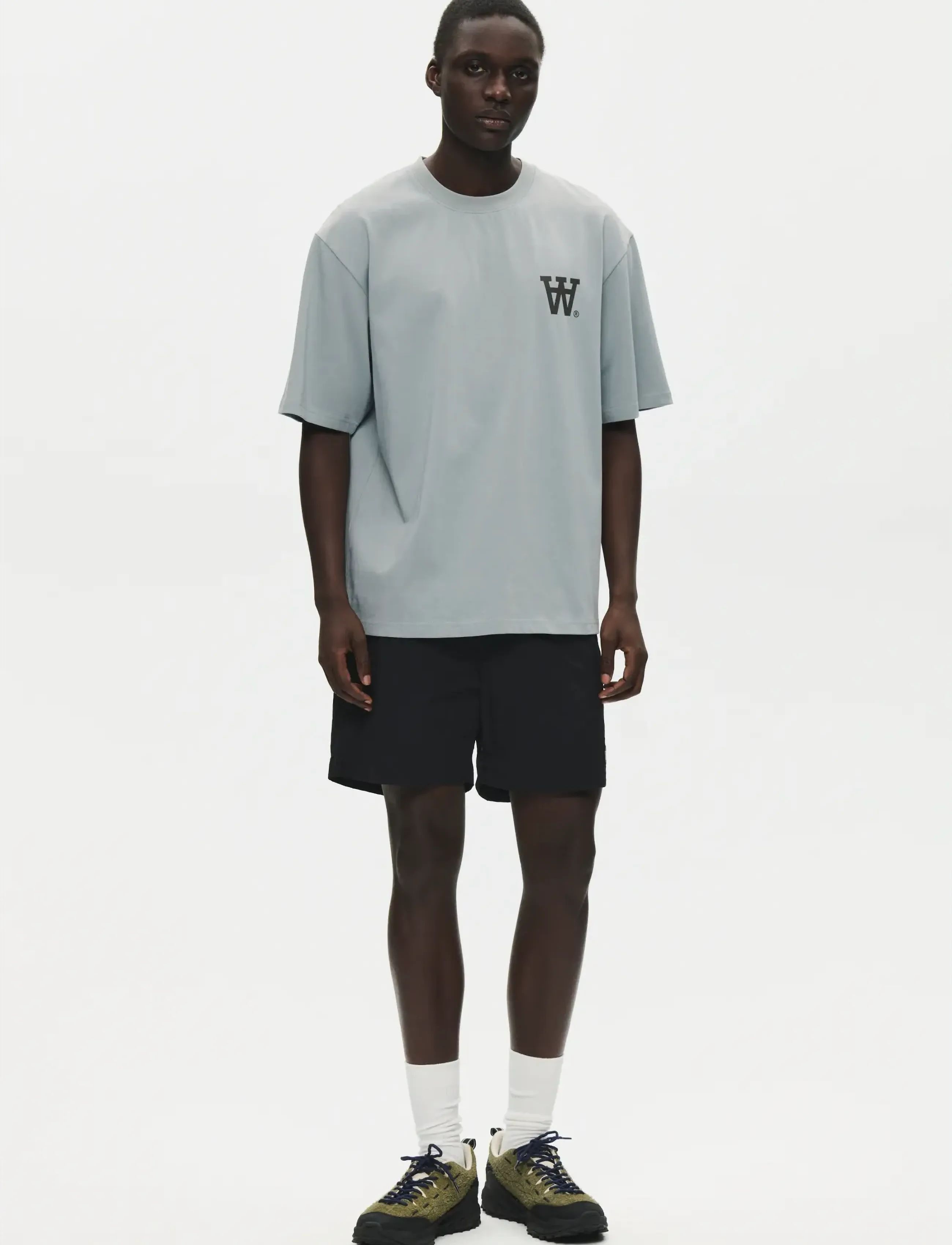 WOOD WOOD - WWLiam tee AAchest 25220 - lühikeste varrukatega t-särgid - slate - 3