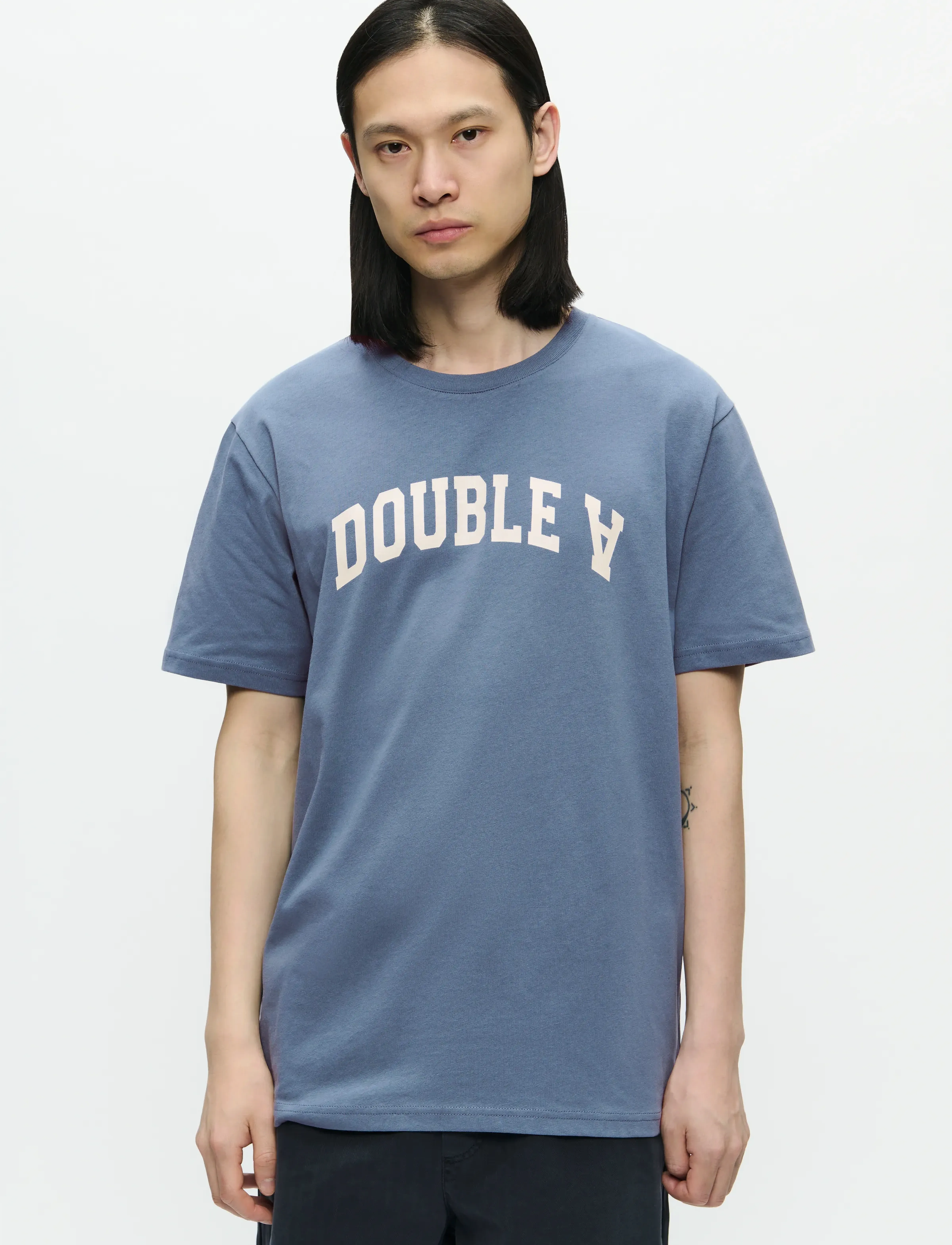 WOOD WOOD - WWAce tee AAarch 25220 - kortærmede t-shirts - bluefin - 3