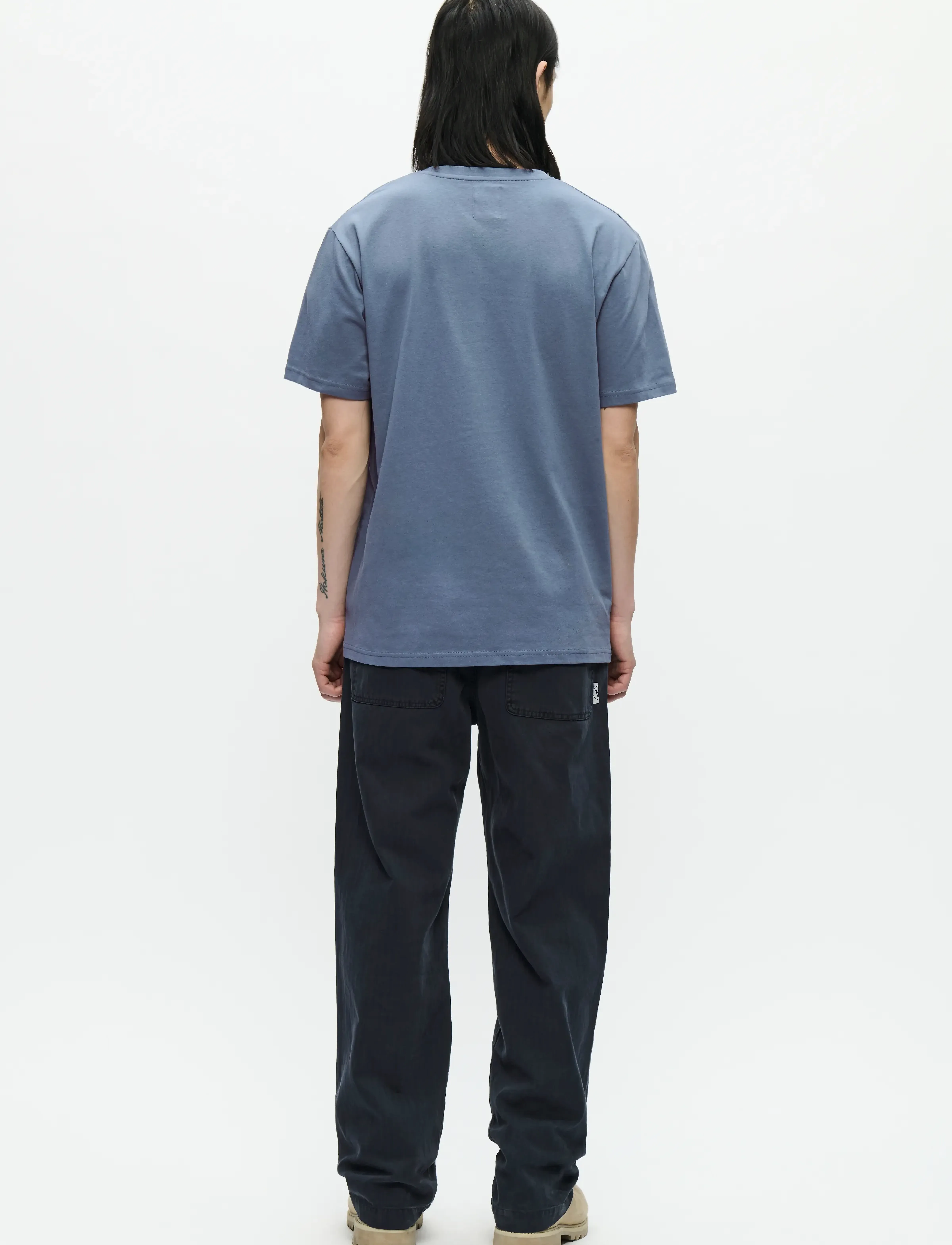 WOOD WOOD - WWAce tee AAarch 25220 - kortærmede t-shirts - bluefin - 4
