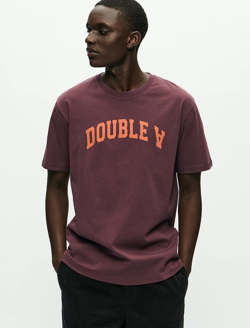 WOOD WOOD - WWAce tee AAarch 25220 - kortærmede t-shirts - decadent chocolate - 0