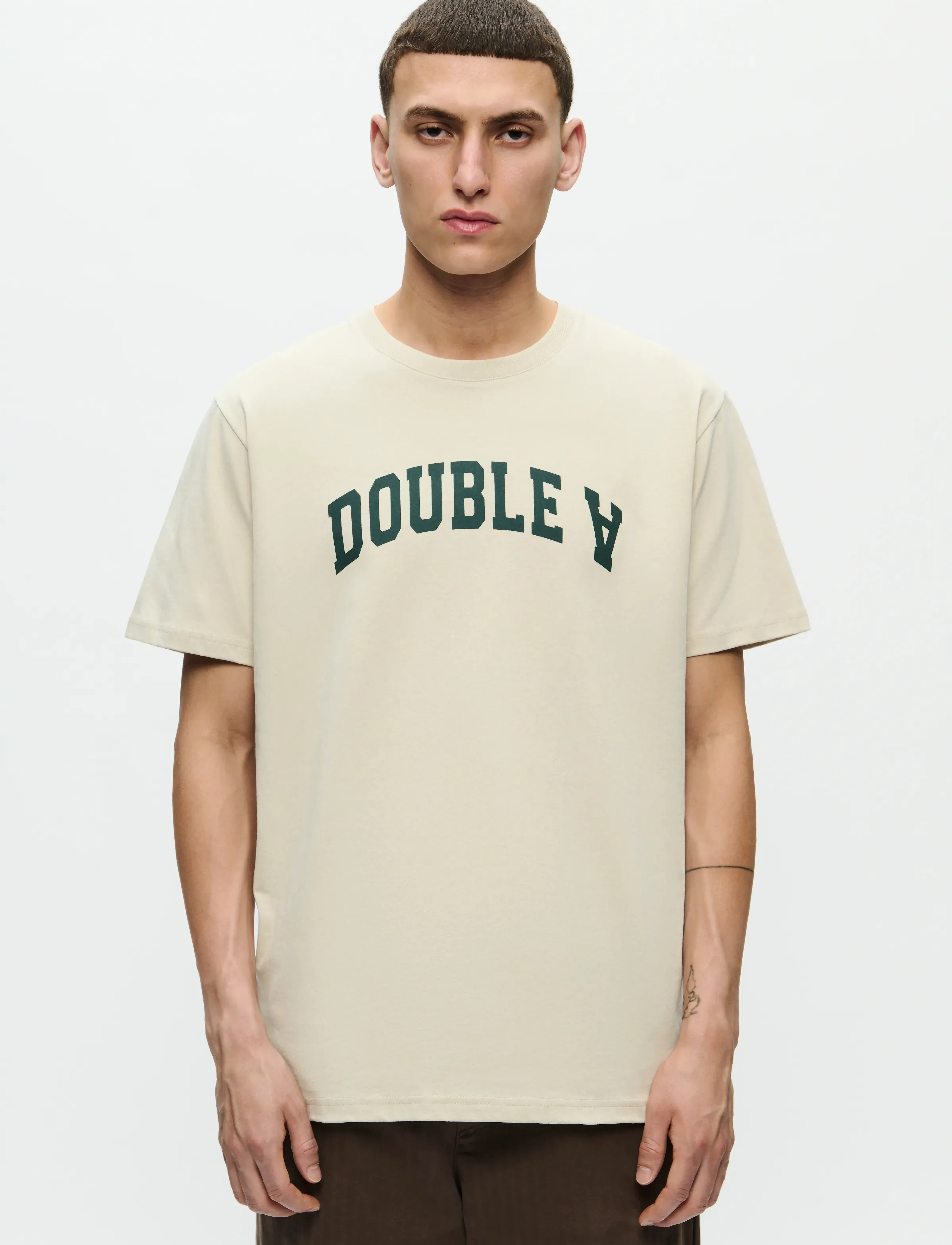 WOOD WOOD WWAce tee AAarch 25220 - Tøj - MOONSTRUCK / cream