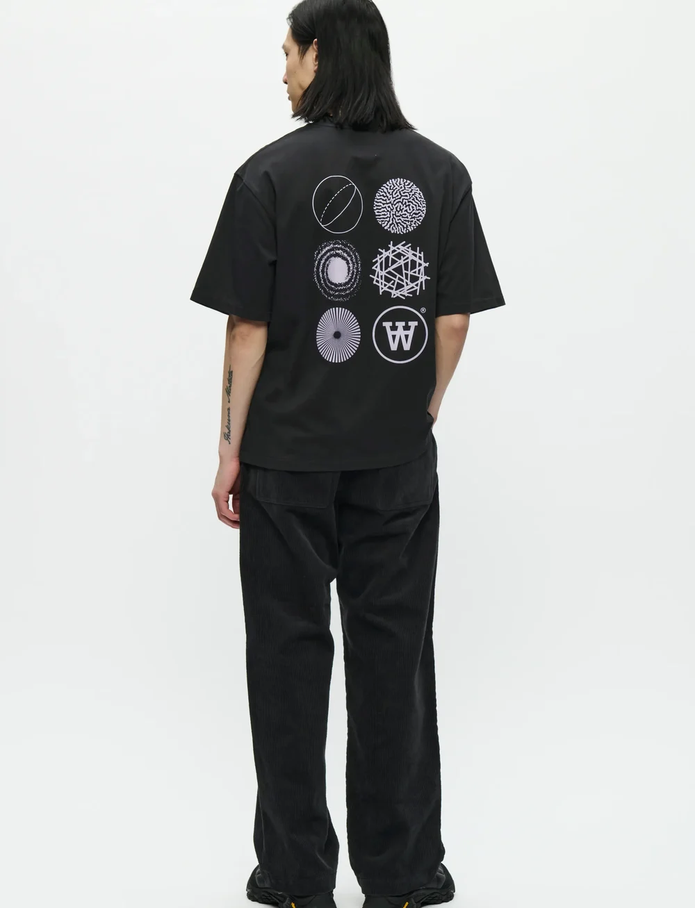 WOOD WOOD - WWLiam tee AAcomp 25074 - kurzärmelig - black - 0