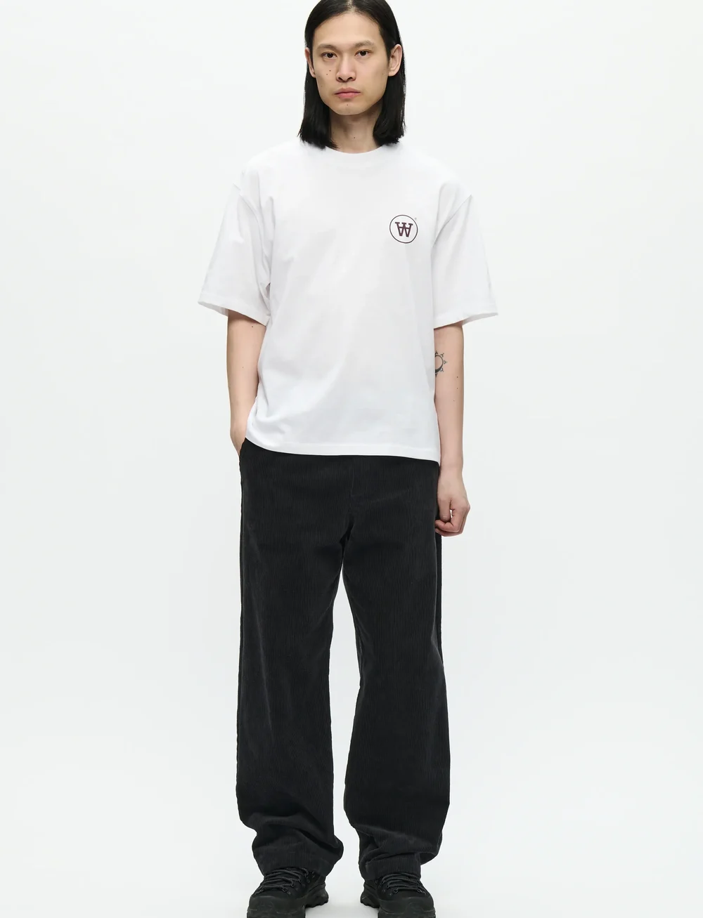 WOOD WOOD - WWLiam tee AAcomp 25074 - kurzärmelig - bright white - 2