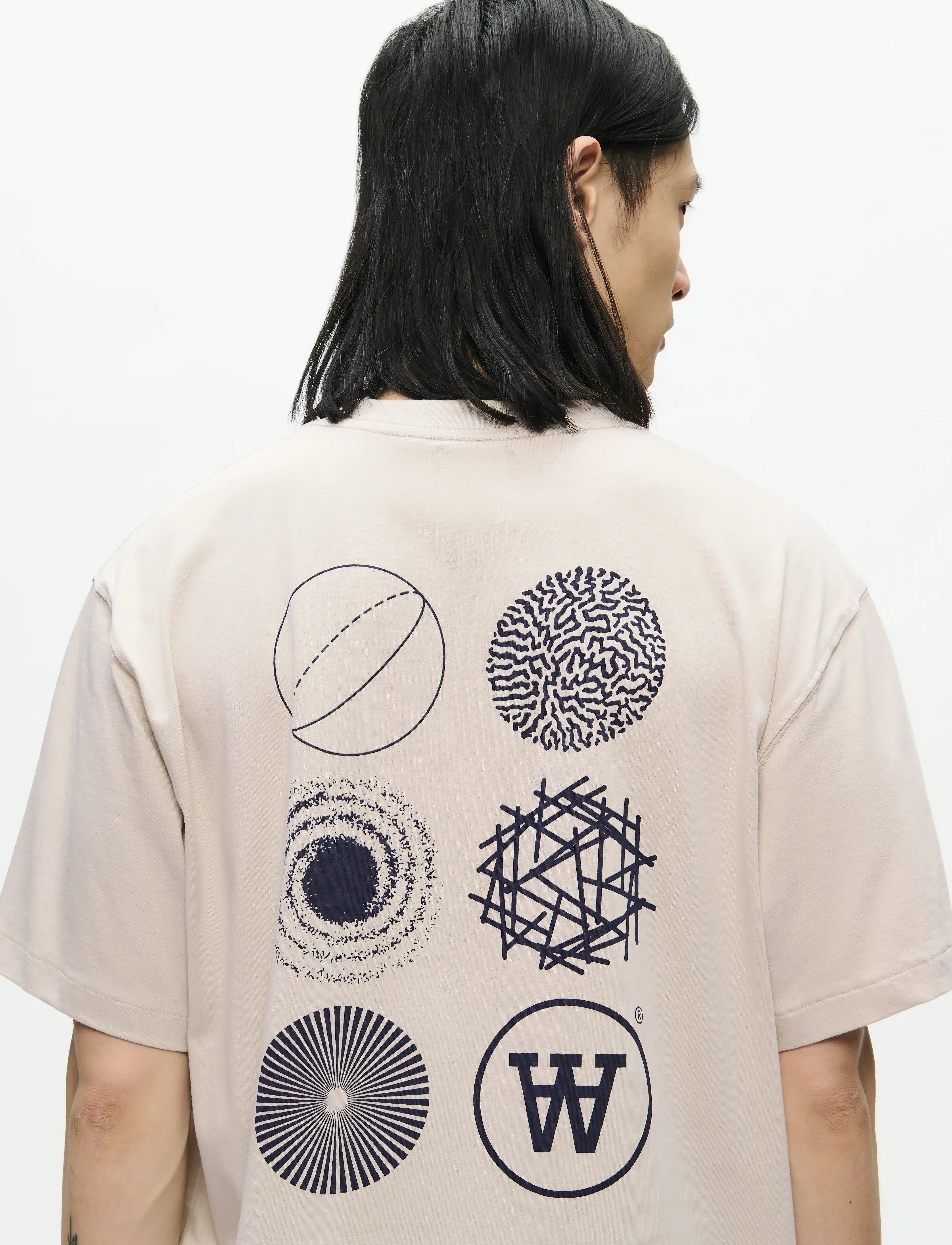WOOD WOOD WWLiam tee AAcomp 25074 - T-shirts - MOONSTRUCK / beige