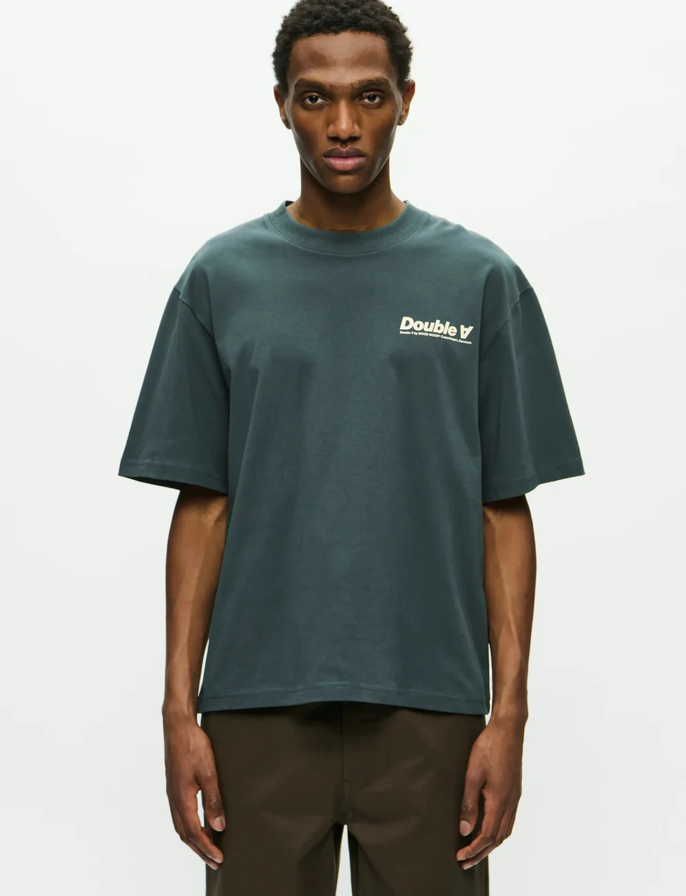 WOOD WOOD - WWLiam tee AAneue 25220 - kortærmede t-shirts - green gables - 0