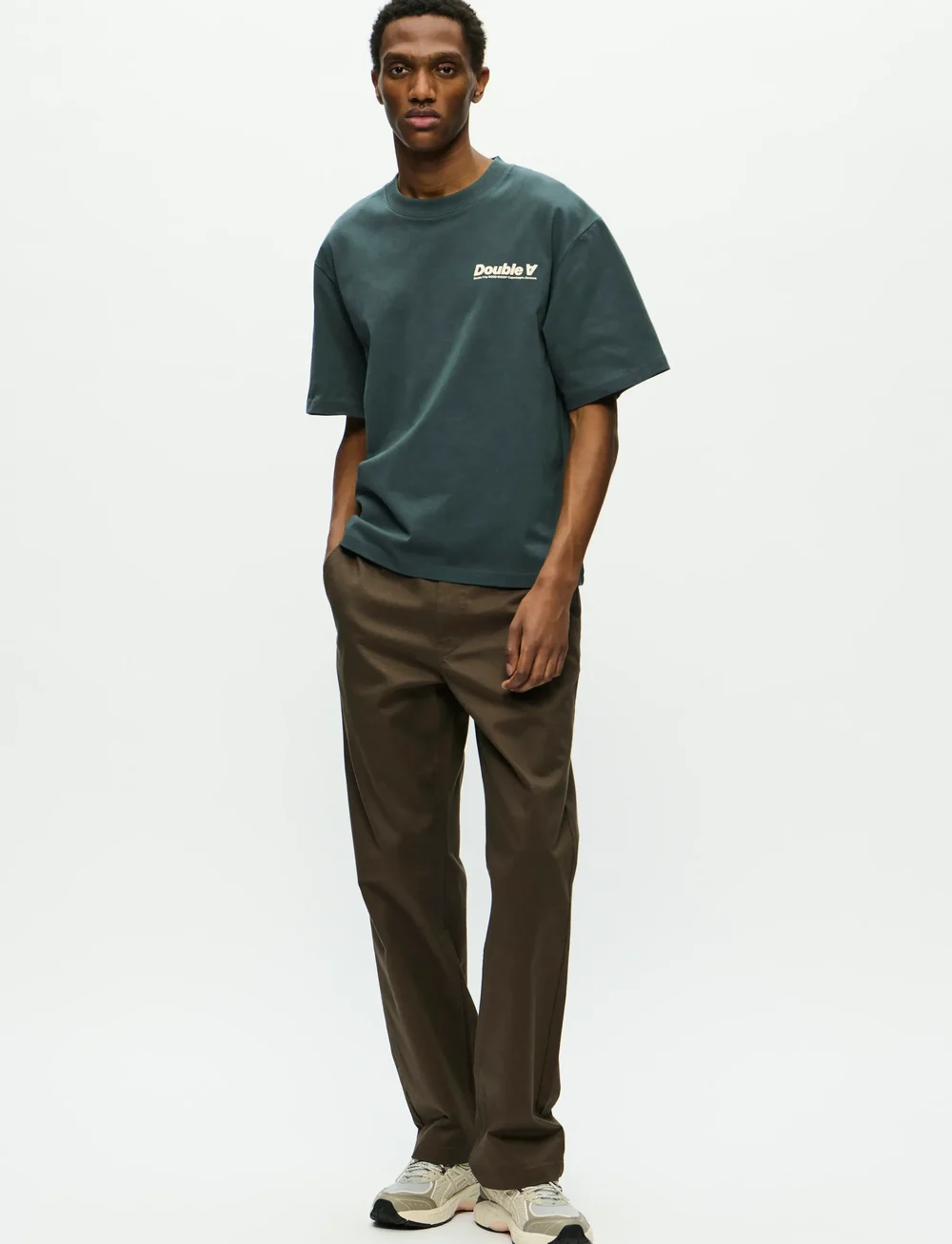 WOOD WOOD - WWLiam tee AAneue 25220 - kortærmede t-shirts - green gables - 3