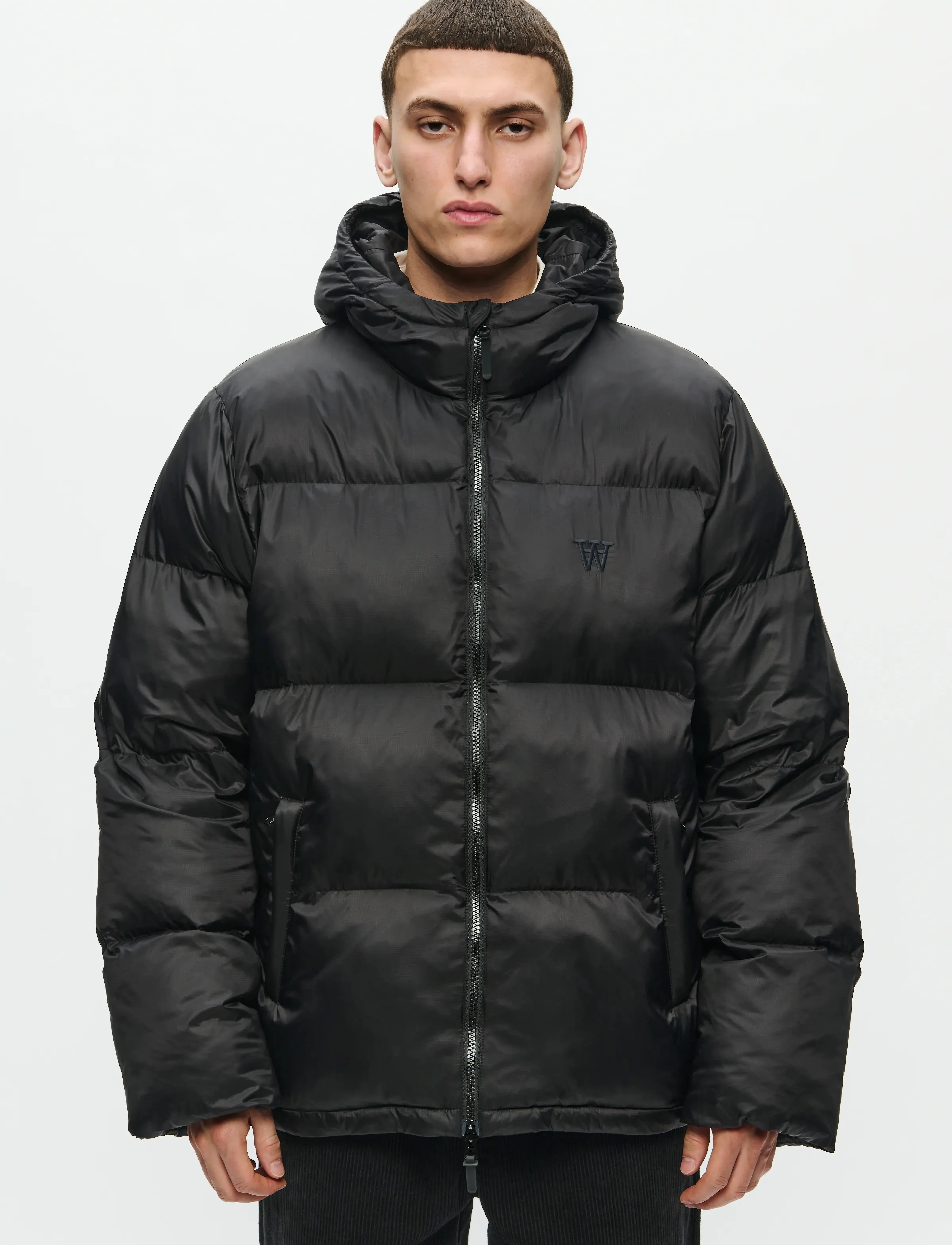 WOOD Wwclaus Puffer Jacket 25233, M, Jackets, Schwarz - Padded Männerswear