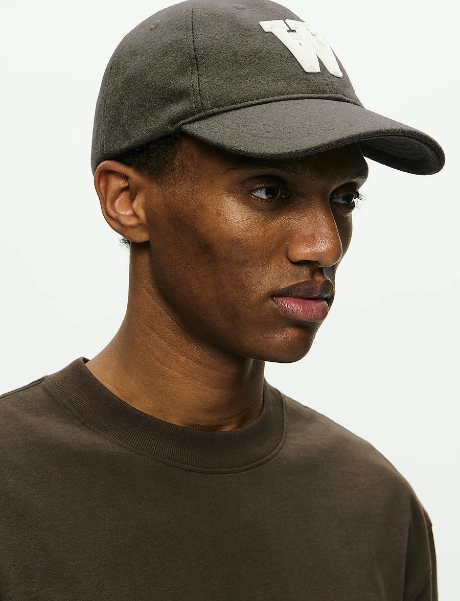 WOOD WOOD - WWAA felt patch cap 25250 - kappen - deep lichen green - 0