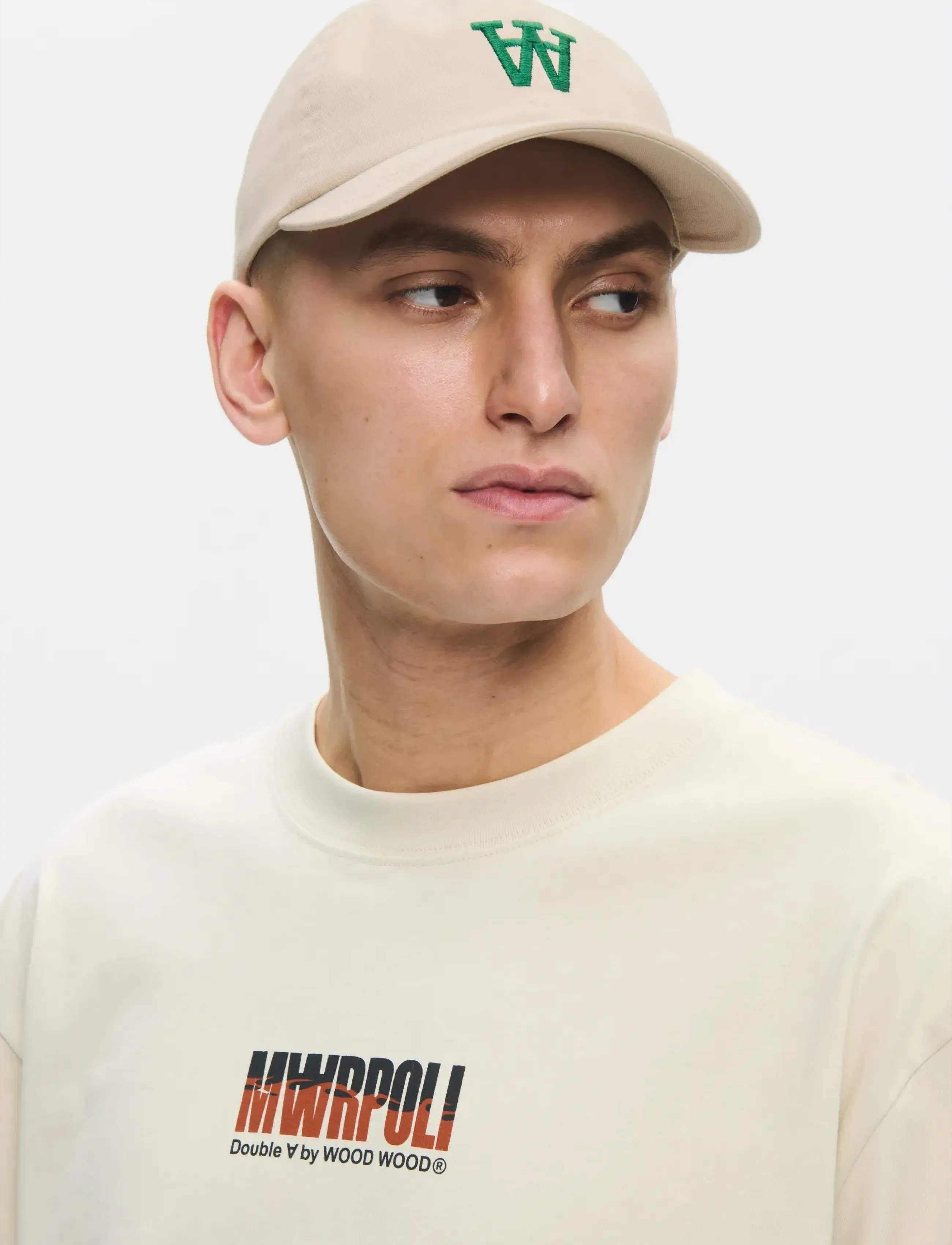 WOOD WOOD Wwaastandard Cap 25246, One Size, Cream, Hovedbeklædning > Kasketter, Herre