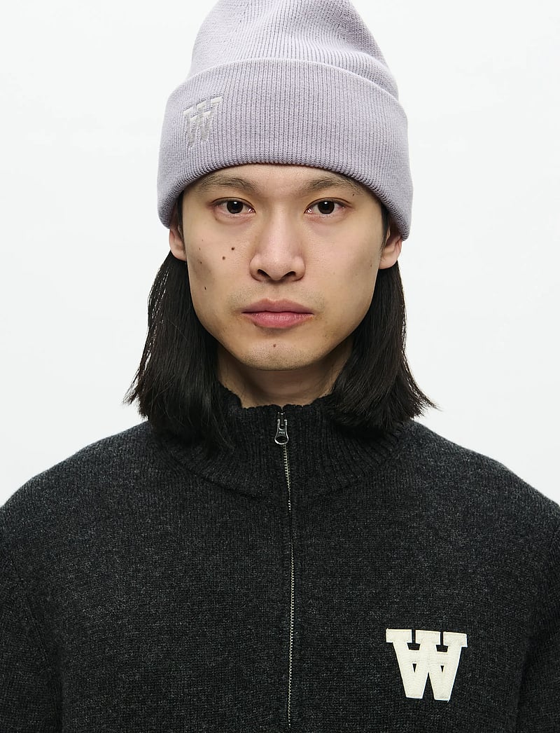 WOOD WOOD - WWPreston beanie 25254 - osta stiili järgi - minimal gray - 0