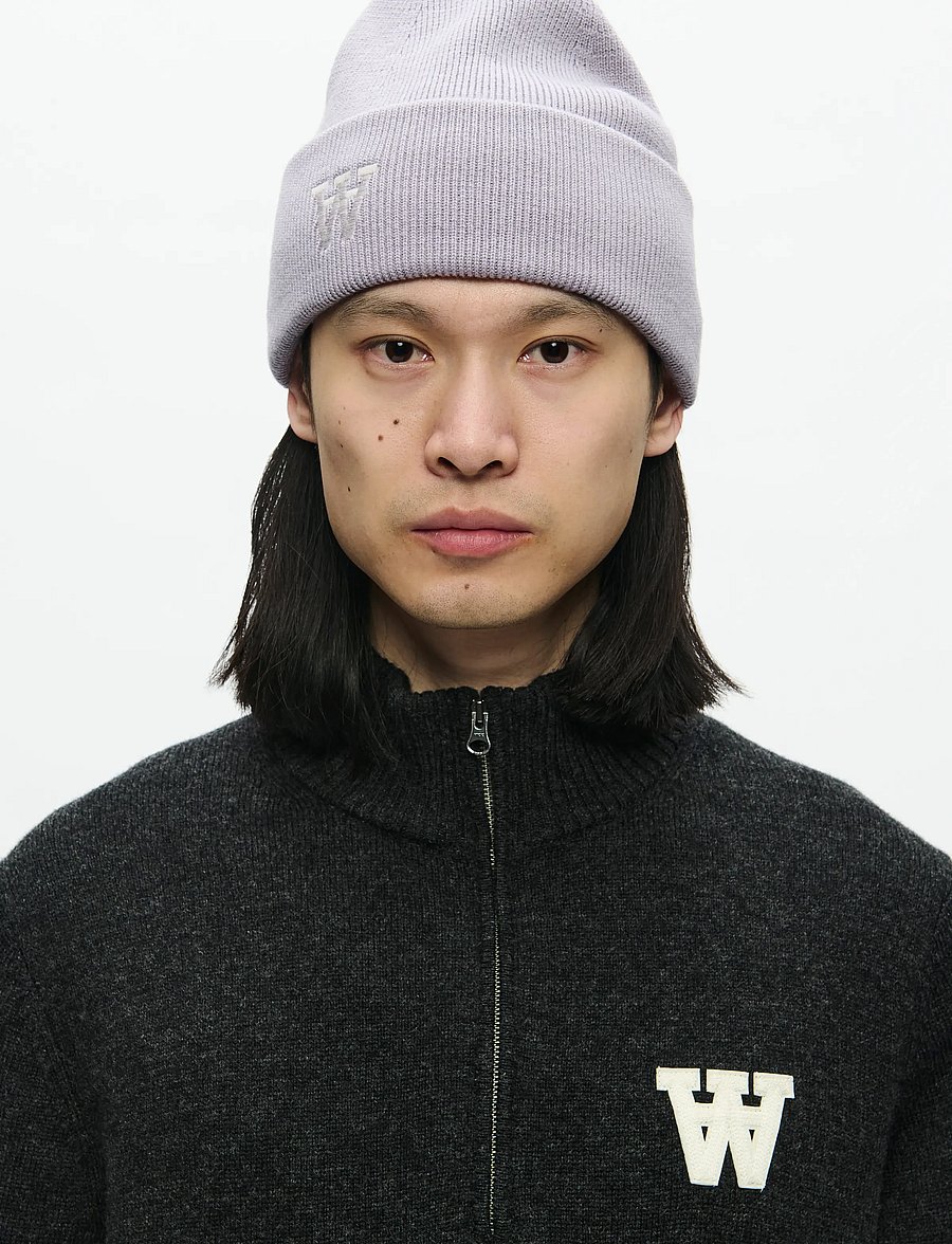WOOD WOOD - WWPreston beanie 25254 - osta stiili järgi - minimal gray - 0