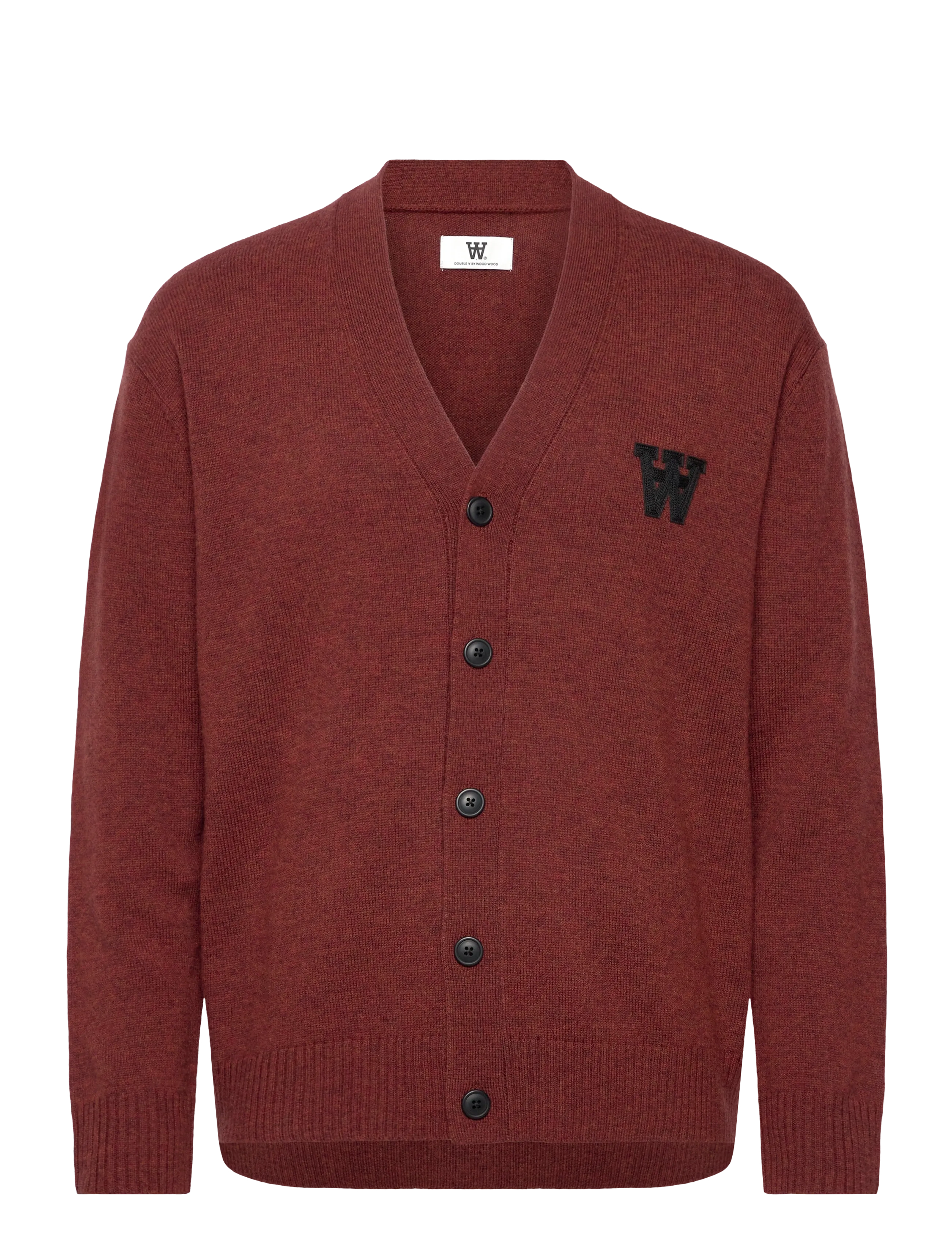 WOOD WOOD WWTay cardigan 25081 - Strickmode - DECADENT CHOCOLATE MELANGE / burgundy
