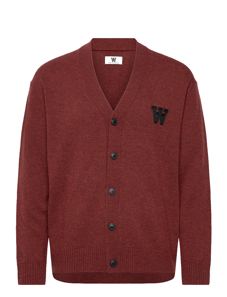 WOOD WOOD - WWTay cardigan 25081 - cardigans - decadent chocolate melange - 1