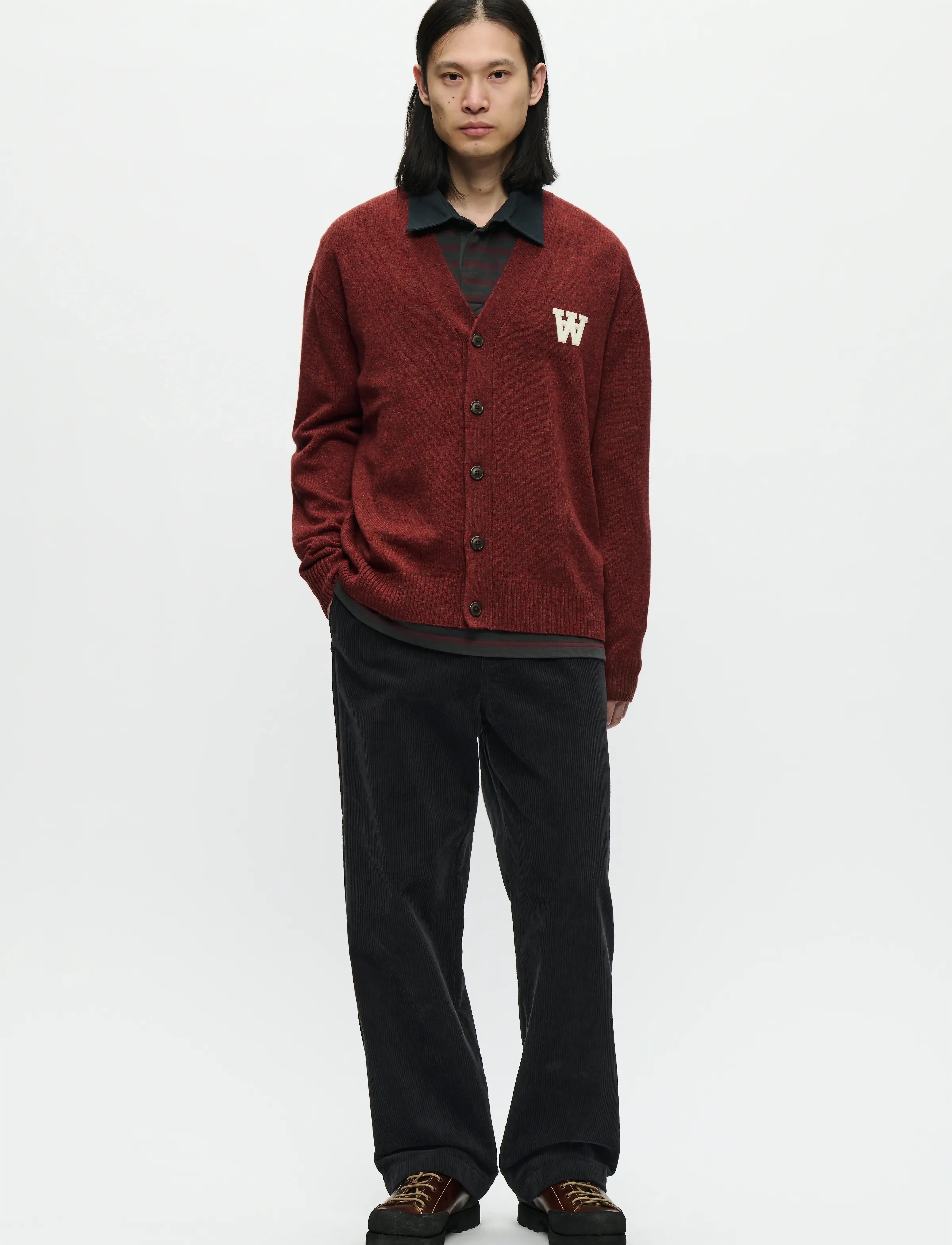 WOOD WOOD - WWTay cardigan 25081 - cardigans - decadent chocolate melange - 3