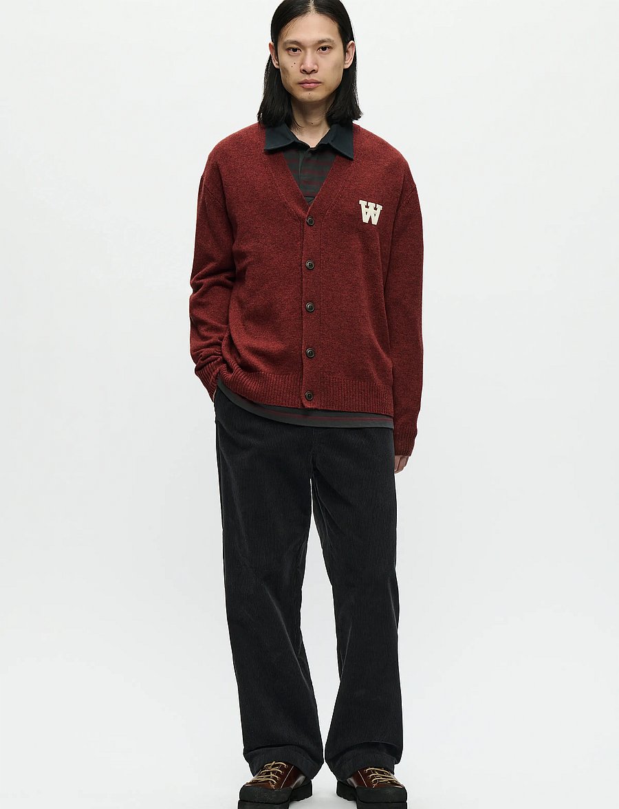 WOOD WOOD - WWTay cardigan 25081 - cardigans - decadent chocolate melange - 3