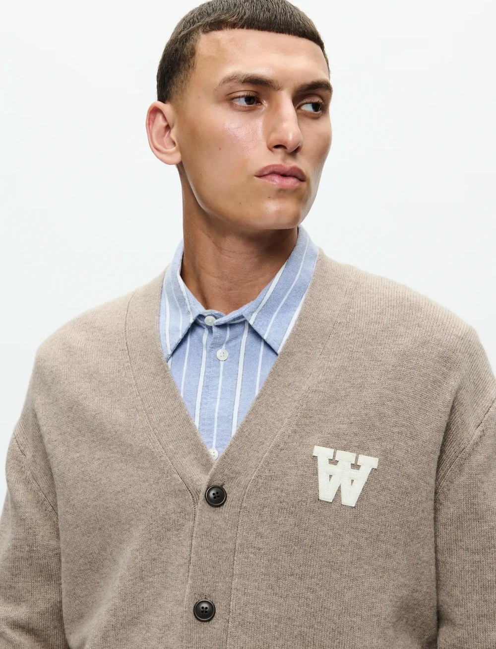 WOOD WOOD - WWTay cardigan 25081 - cardigans - greige - 2