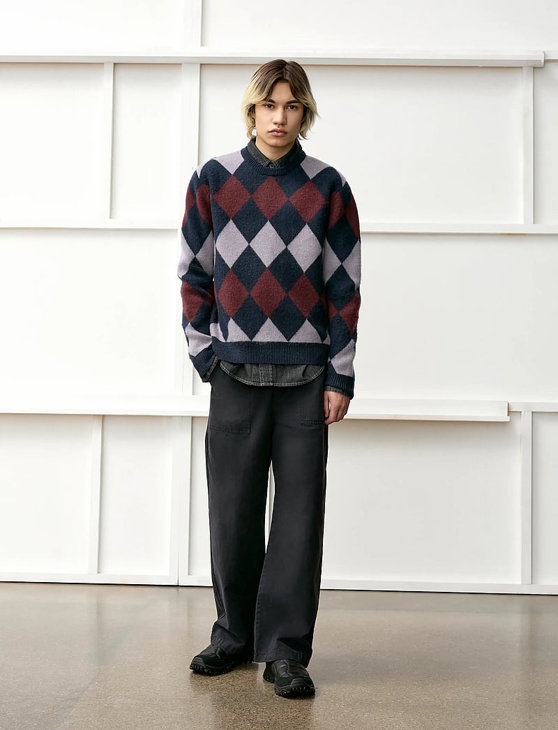 WOOD WOOD - WWJan crew neck 25232 - rundhalsad - decadent gray check - 0