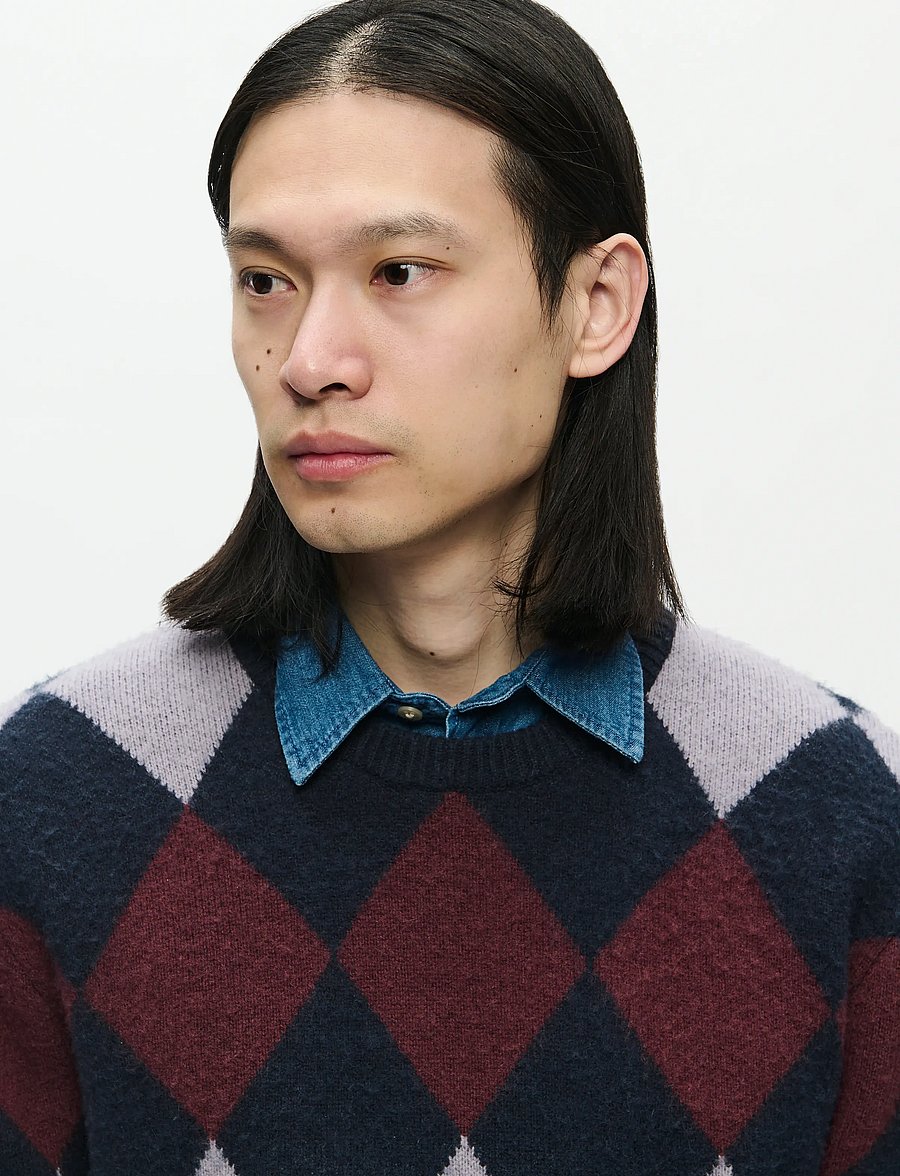WOOD WOOD - WWJan crew neck 25232 - rund hals - decadent gray check - 4