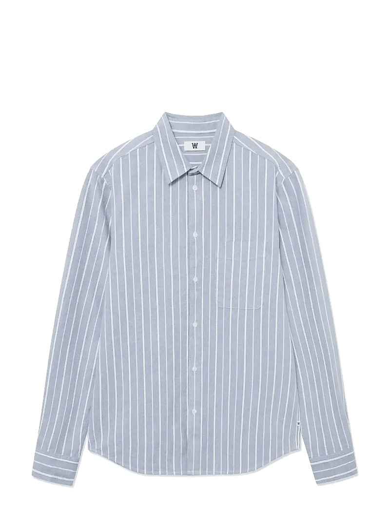 WOOD WOOD - WWAdrian shirt st 25274 - gestreifte hemden - skipper blue stripe - 1