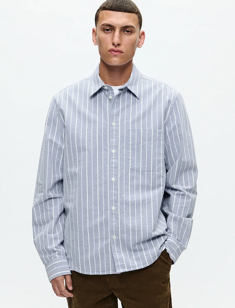 WOOD WOOD - WWAdrian shirt st 25274 - gestreifte hemden - skipper blue stripe - 0