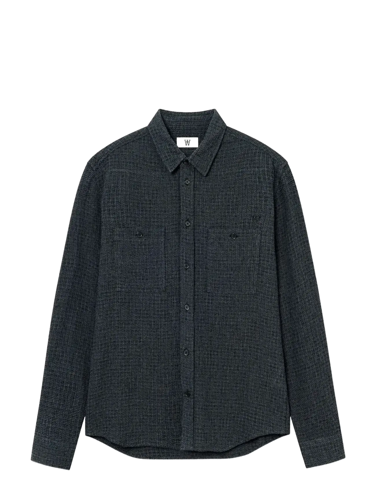 WOOD WOOD WWCooper shirt 25276 - Skjorter - BLACK PINSTRIPE / grey