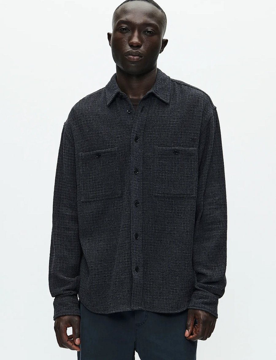 WOOD WOOD - WWCooper shirt 25276 - casual hemden - black pinstripe - 0
