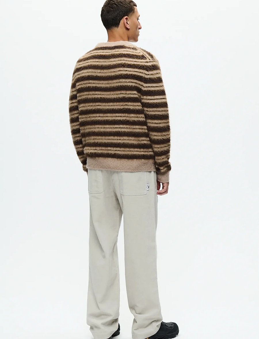 WOOD WOOD - WWEnker crew neck 25192 - rundhals - greige stripe - 3