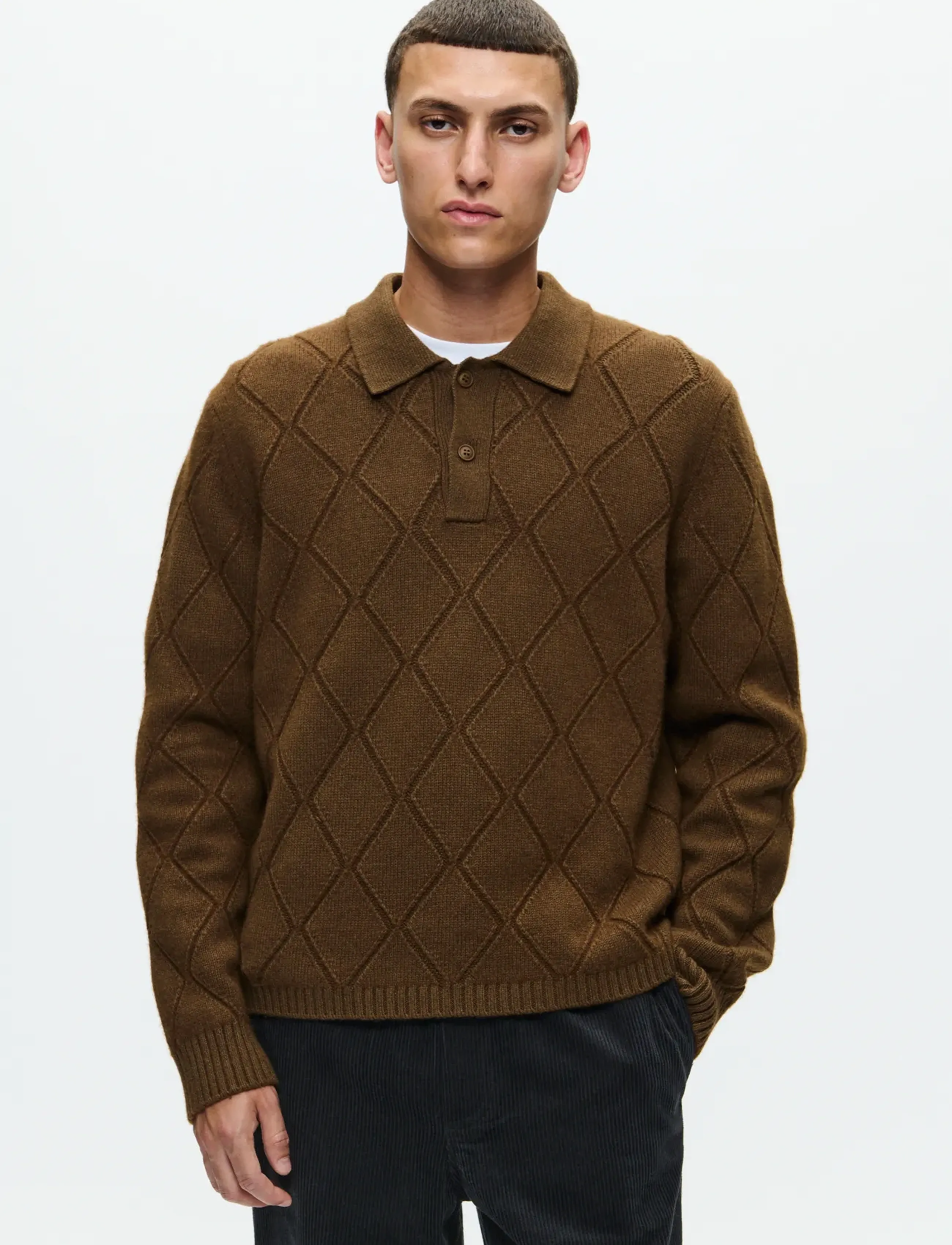 WOOD WOOD WWFindus polo 25325 - Säsongens färger - DESERT PALM / brown