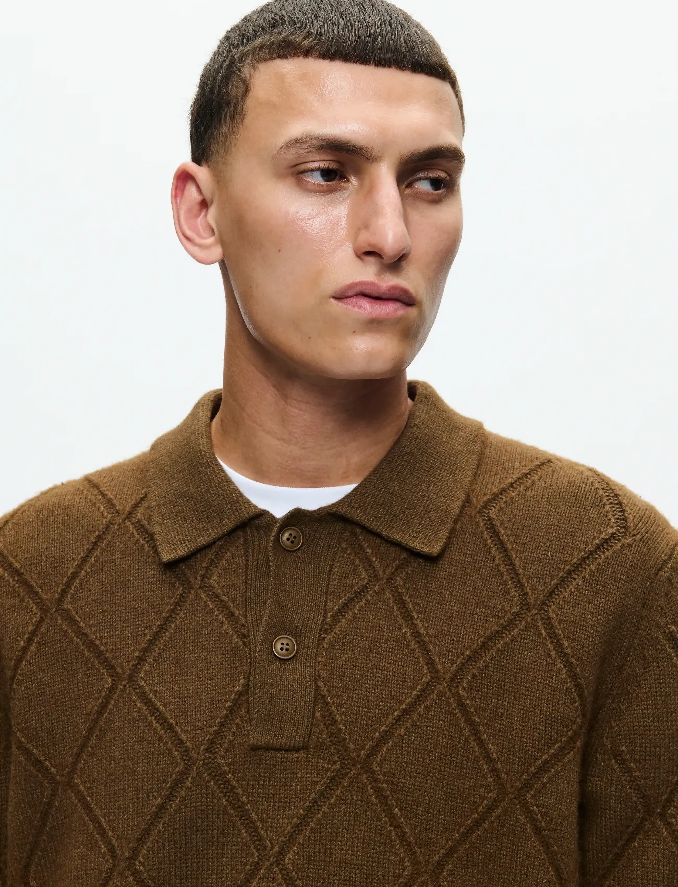 WOOD WOOD - WWFindus polo 25325 - poloer i strik med lange ærmer - desert palm - 2