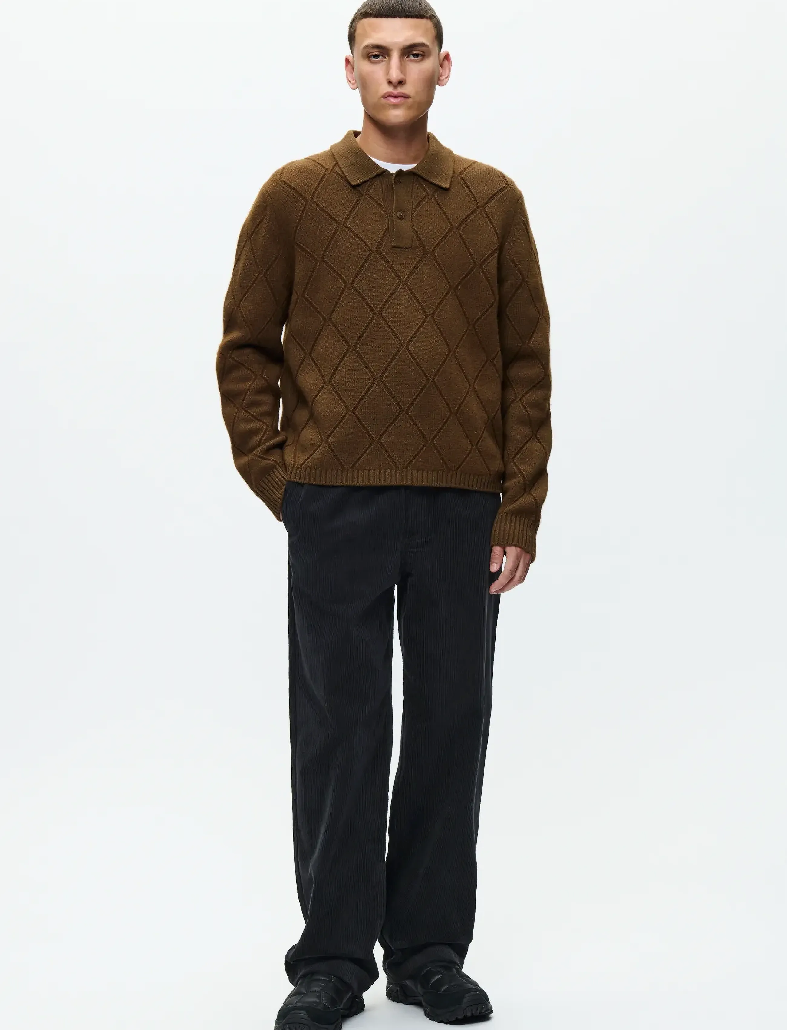 WOOD WOOD - WWFindus polo 25325 - poloer i strik med lange ærmer - desert palm - 3