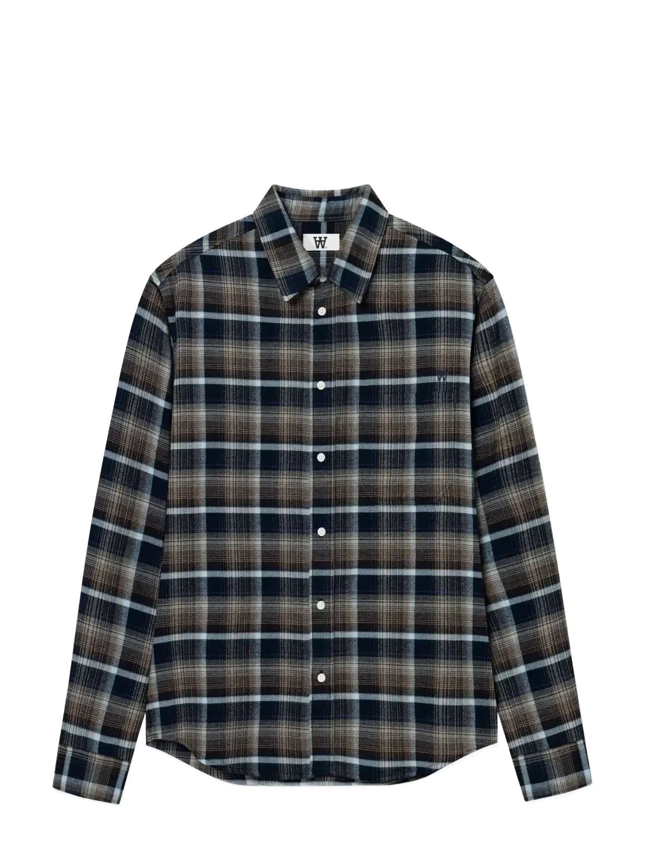 WOOD WOOD WWCooper shirt 25302 - Skjorter - BLUE MULTI CHECK / brown