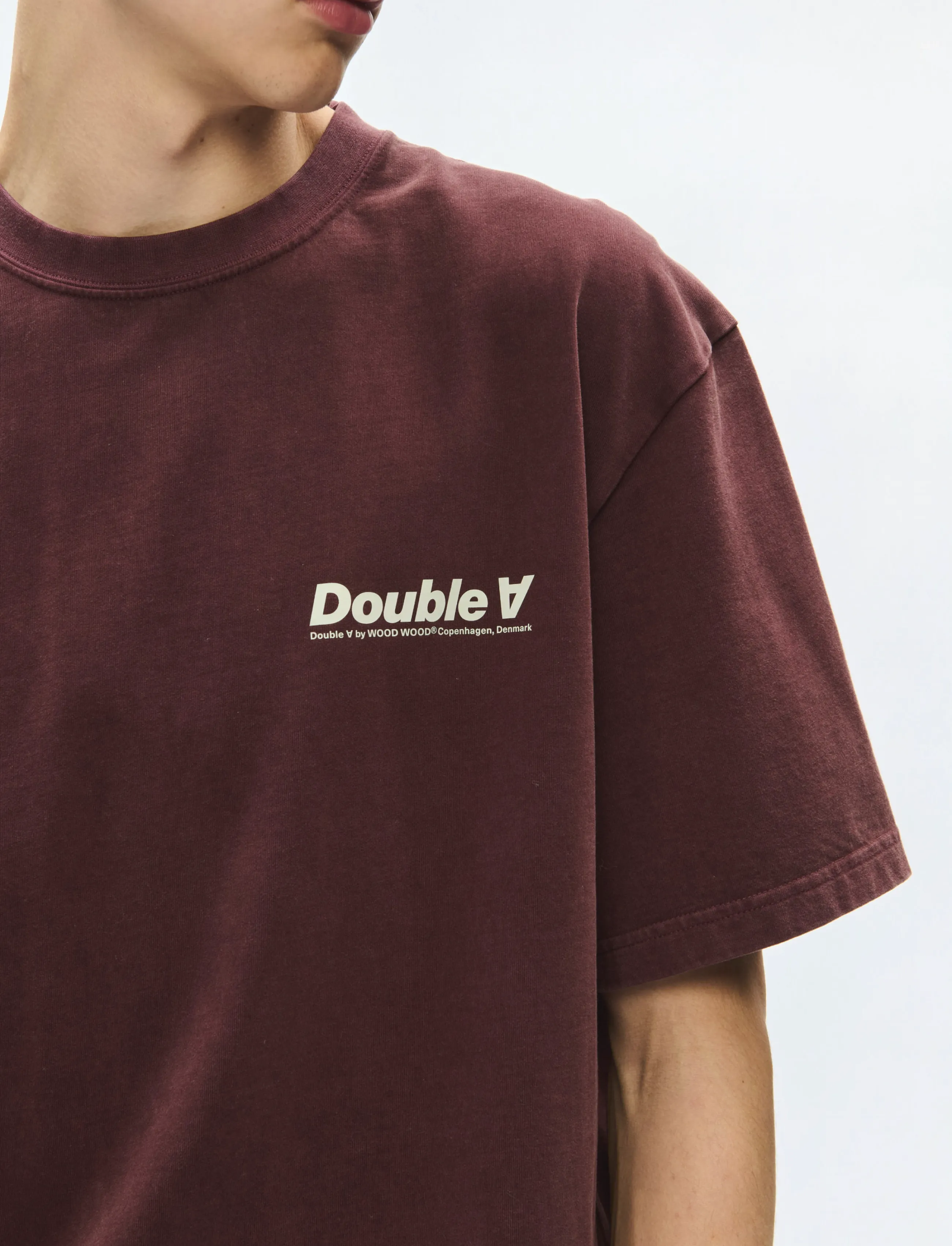 WOOD WOOD - WWLiam tee italic 25210 - kurzärmelige t-shirts - decadent chocolate - 5