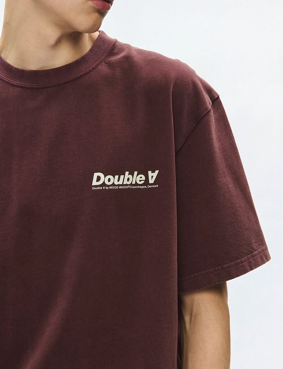 WOOD WOOD - WWLiam tee italic 25210 - kurzärmelige t-shirts - decadent chocolate - 5