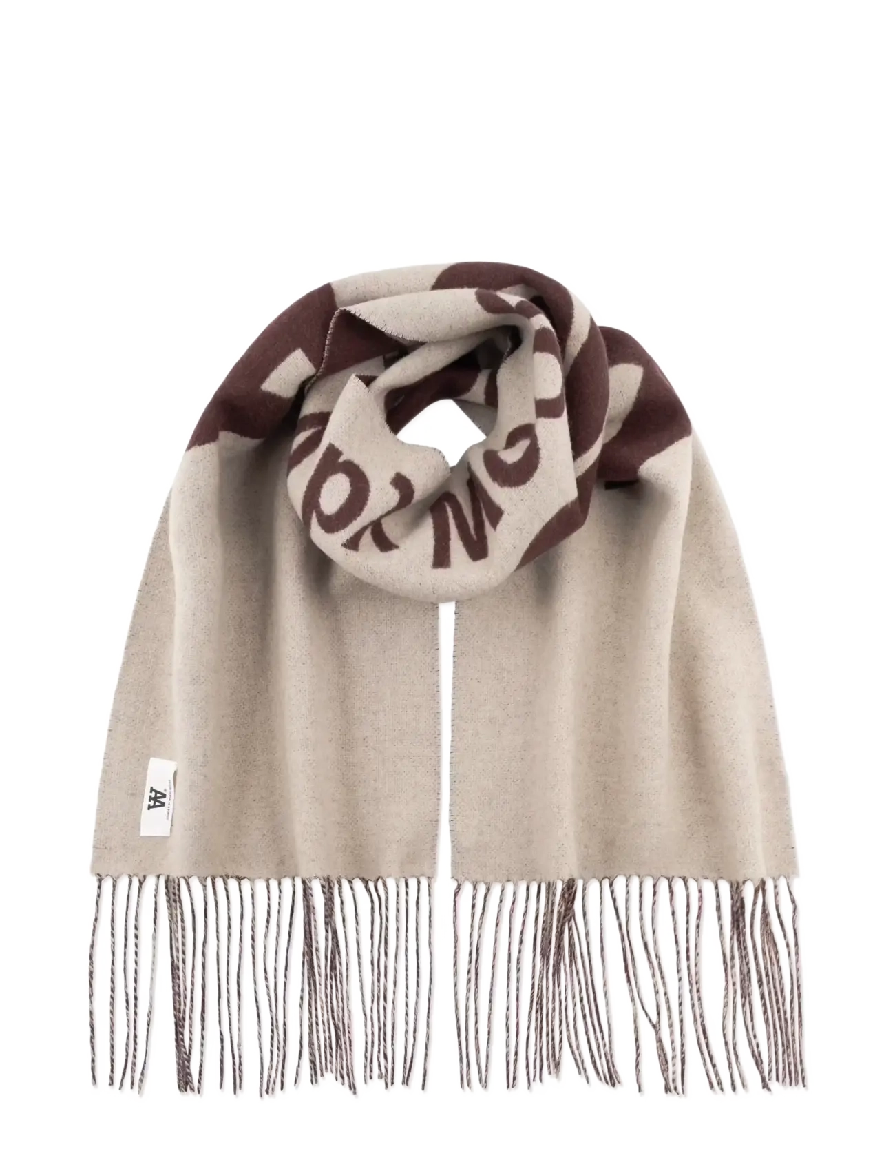 WOOD WOOD WWLeon italic scarf 25257 - Accessoarer - DECADENT CHOCOLATE / beige
