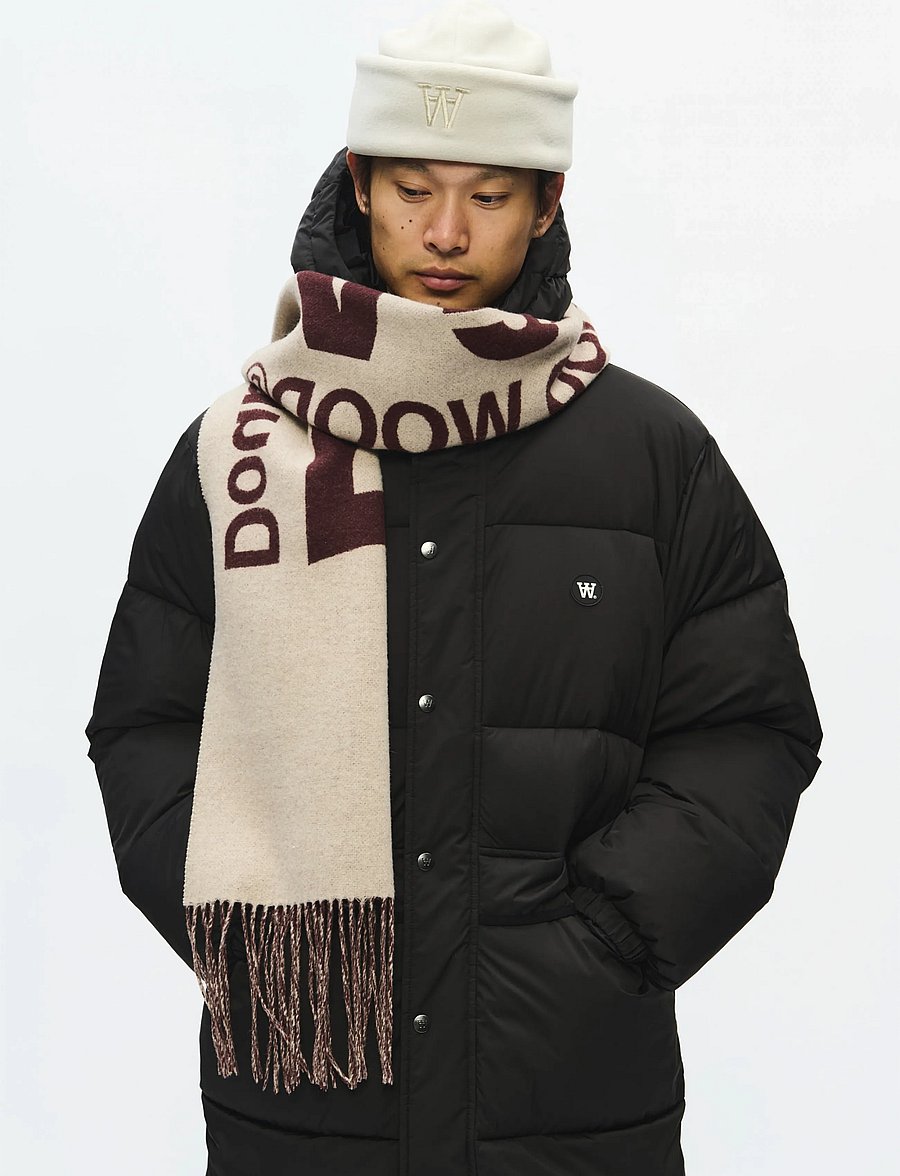 WOOD WOOD - WWLeon double A italic scarf 25257 - Écharpes d'hiver - decadent chocolate - 0