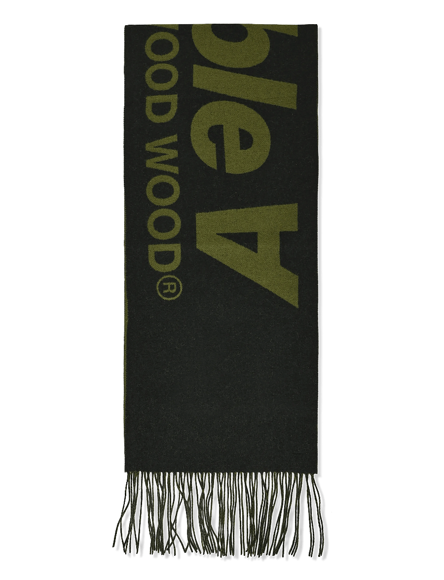 WOOD WOOD - WWLeon double A italic scarf 25257 - talvesallid - pirate black - 1