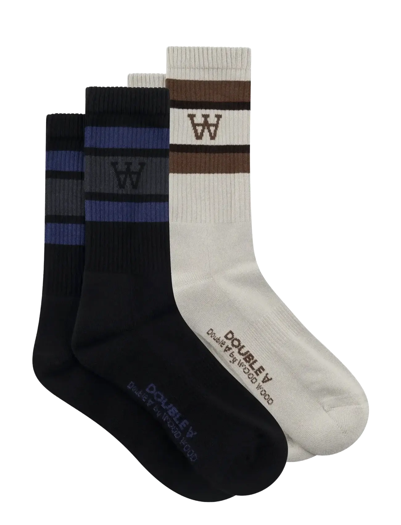 WWKyle 2 pack sock 25330 - BLACK / MOONSTRUCK