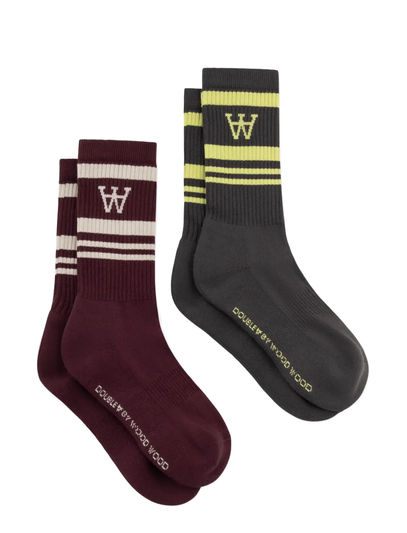 WOOD Wwryder 2 Pack Sock 25330, 39-42, Socks, Burgunderrot - Regular Männerswear