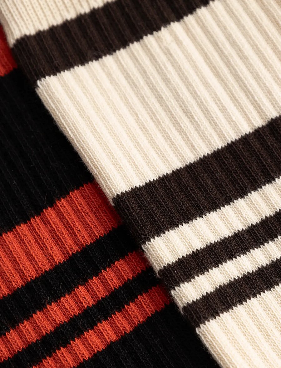 WOOD WOOD - WWRyder 2 pack sock 25330 - vanliga strumpor - turtledove/desert p+ black/red - 3