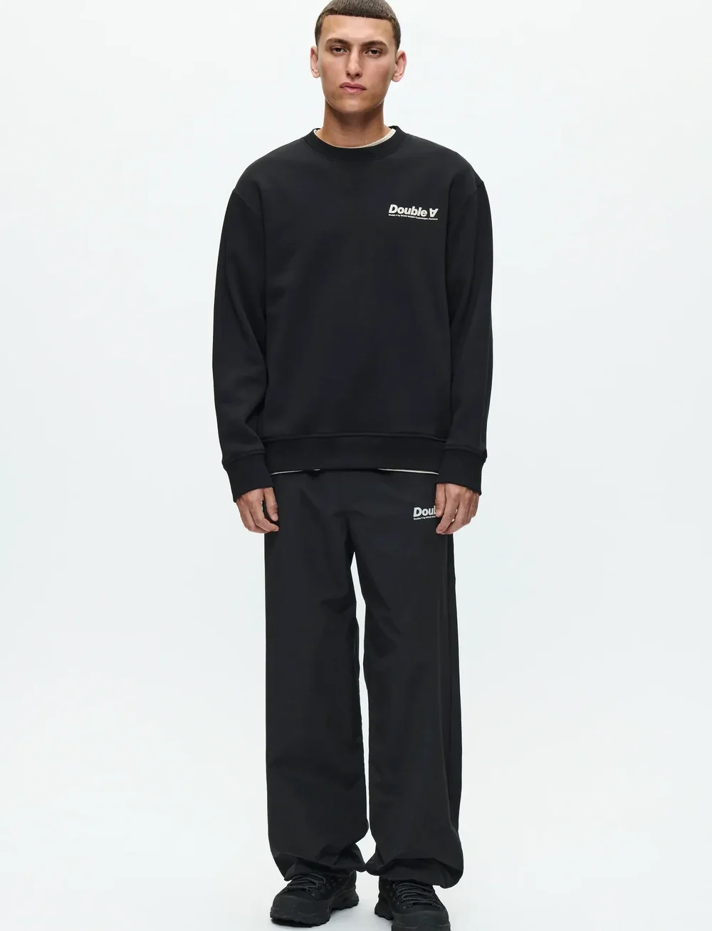 WOOD WOOD - WWJames crew neck doublesun 25219 - nach stil kaufen - black - 2
