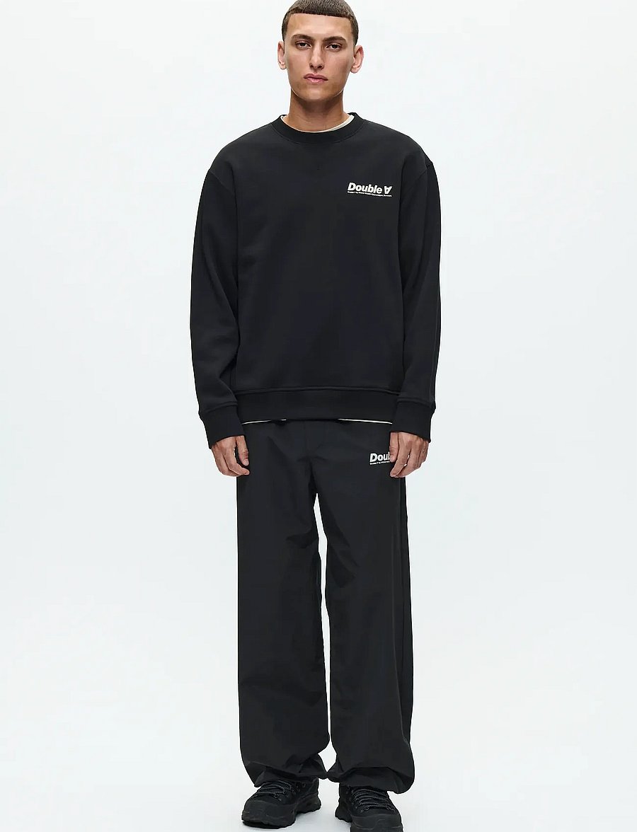 WOOD WOOD - WWJames crew neck doublesun 25219 - dressipluusid - black - 2