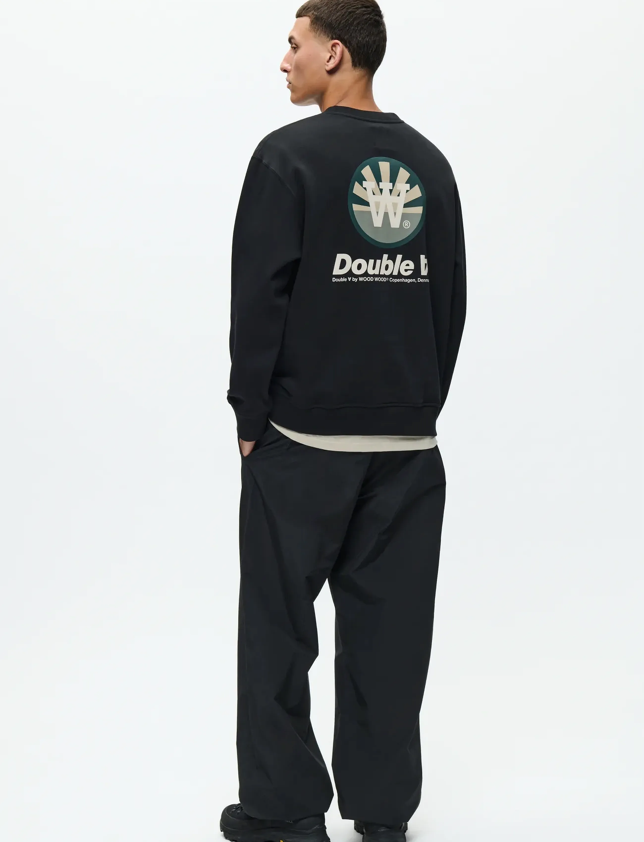 WOOD WOOD - WWJames crew neck doublesun 25219 - shoppa efter stil - black - 3