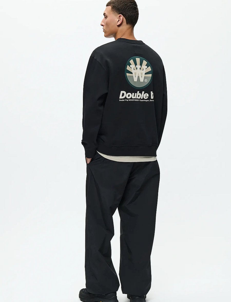 WOOD WOOD - WWJames crew neck doublesun 25219 - dressipluusid - black - 3
